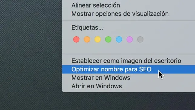 Cómo escribir nombres de archivo para SEO con un click